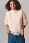 Pilcro Mock-neck Chunky Sweater In White