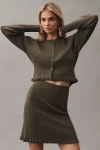 Pilcro Modern Knit Mini Skirt In Green