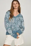 Pilcro Montana Pocket Knit Top In Blue