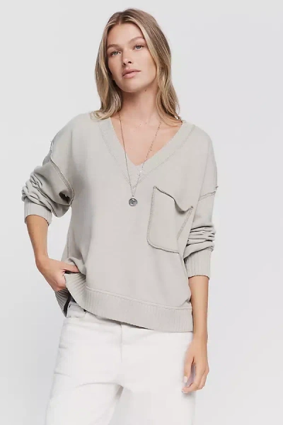 Pilcro Montana Pocket Knit Top In Neutral