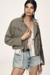 Pilcro Moto Utility Jacket In Green