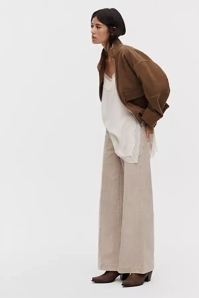Pilcro Nico Mid-rise Flare Jeans In Neutral