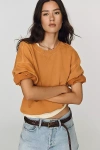 Pilcro Niki Bubble Sweatshirt By  In Brown