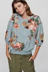 Pilcro Niki Bubble Sweatshirt In Blue
