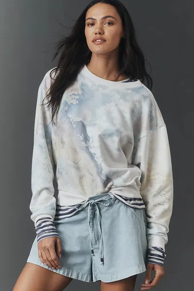 Pilcro Niki Bubble Sweatshirt In White