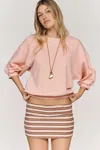 Pilcro Niki Bubble Sweatshirt In Pink