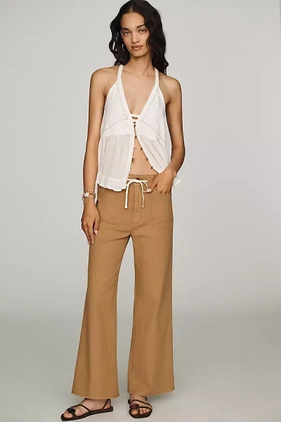 Pilcro Paige High-rise Wide-leg Jeans In Blue