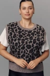 Pilcro Patterned Sweater Vest In Animal Print