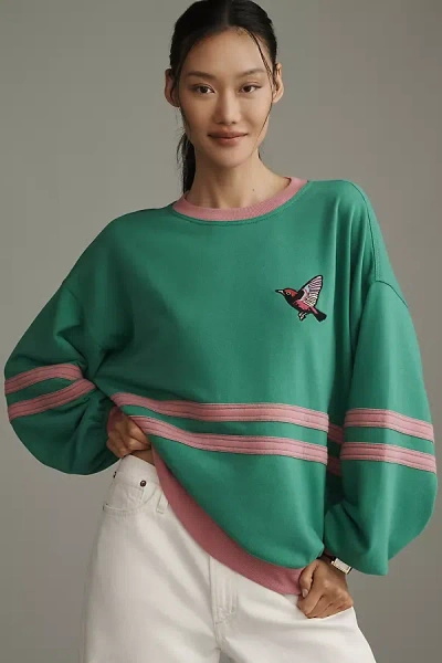 Pilcro Pep Rally Oversized Crew-neck Sweatshirt