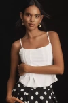 PILCRO PINTUCK SQUARE-NECK TANK TOP