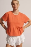 Pilcro Pleated Swing Tee