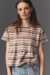 Pilcro Pleated Swing Tee In Multi