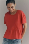 Pilcro Pleated Swing Tee In Multi