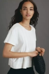 Pilcro Pleated Swing Tee In White