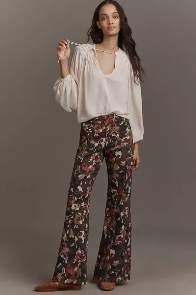 Pilcro Printed Cargo Bootcut Pants In Green
