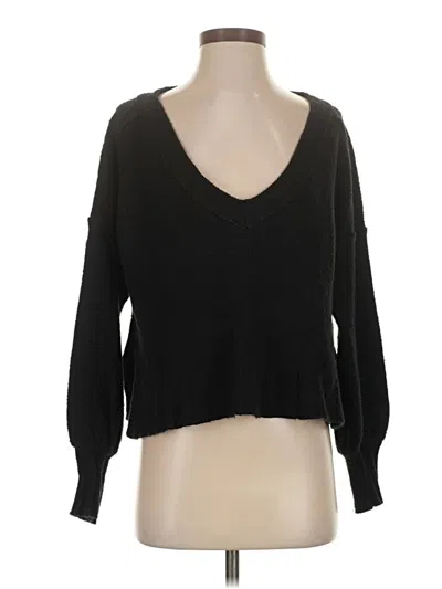 Pre-owned Pilcro Pullover Sweater In Black