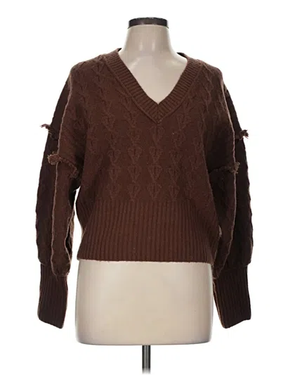 Pre-owned Pilcro Pullover Sweater In Brown