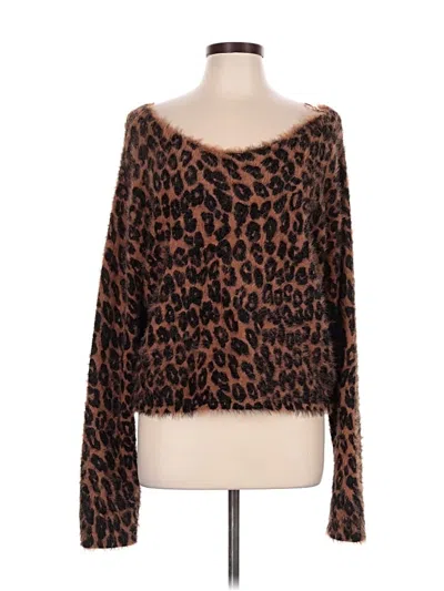 Pre-owned Pilcro Pullover Sweater In Brown