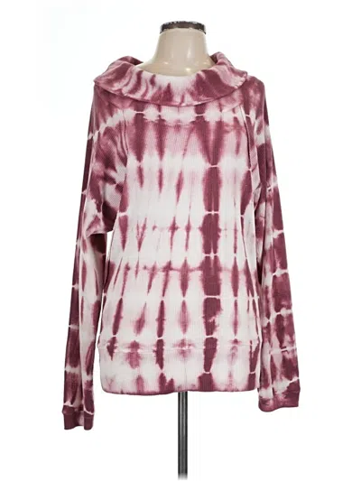 Pre-owned Pilcro Pullover Sweater In Burgundy