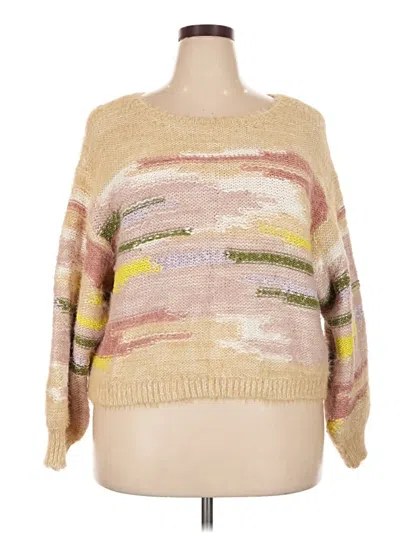 Pre-owned Pilcro Pullover Sweater In Gold