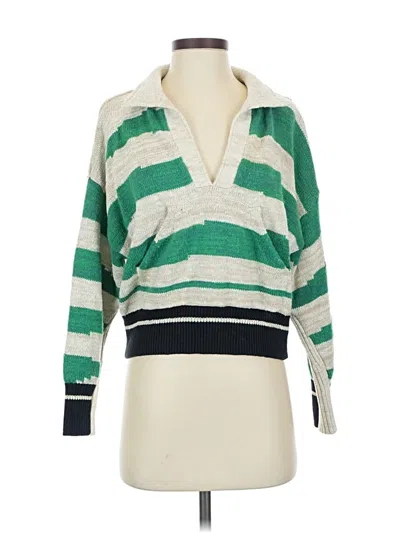 Pre-owned Pilcro Pullover Sweater In Green