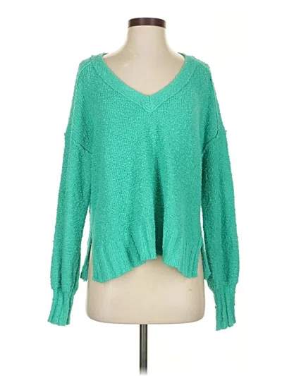 Pre-owned Pilcro Pullover Sweater In Green