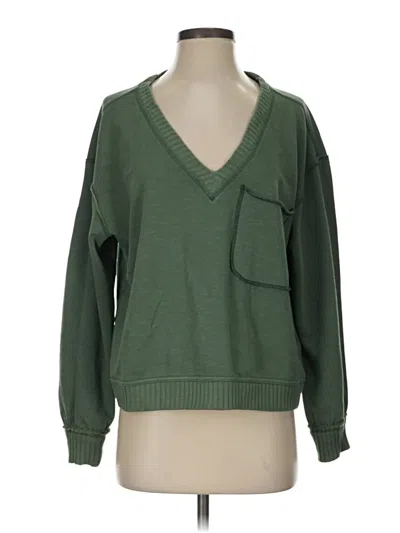 Pre-owned Pilcro Pullover Sweater In Green