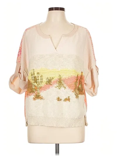 Pre-owned Pilcro Pullover Sweater In Ivory