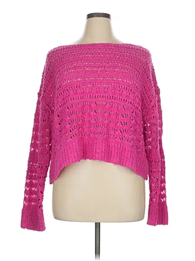 Pre-owned Pilcro Pullover Sweater In Pink