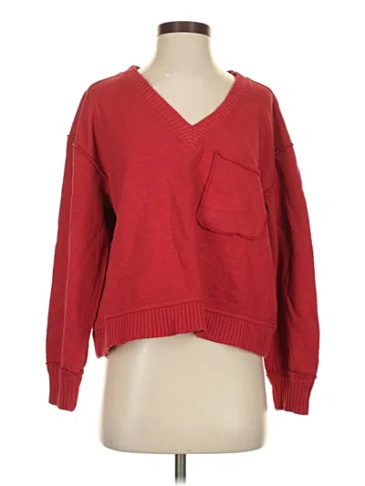 Pre-owned Pilcro Pullover Sweater In Red