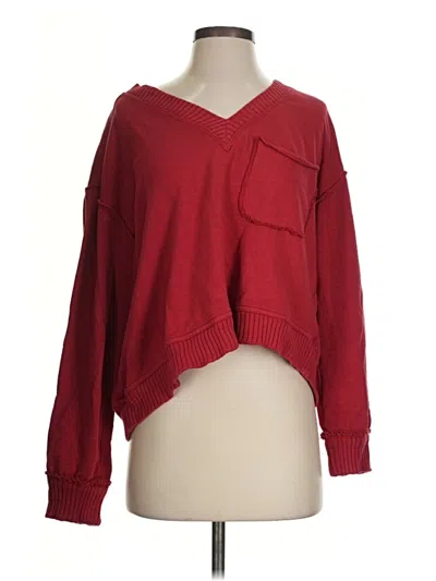 Pre-owned Pilcro Pullover Sweater In Red