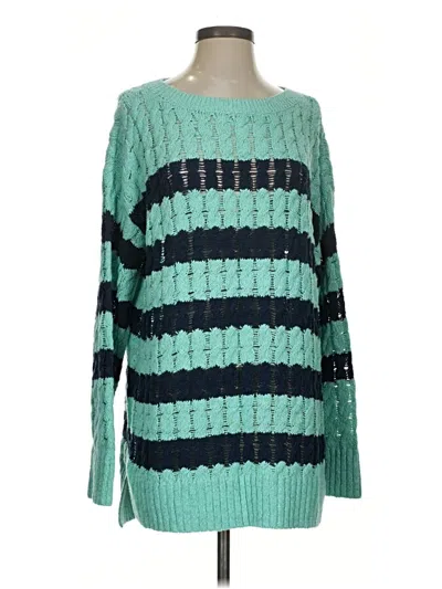Pre-owned Pilcro Pullover Sweater In Teal
