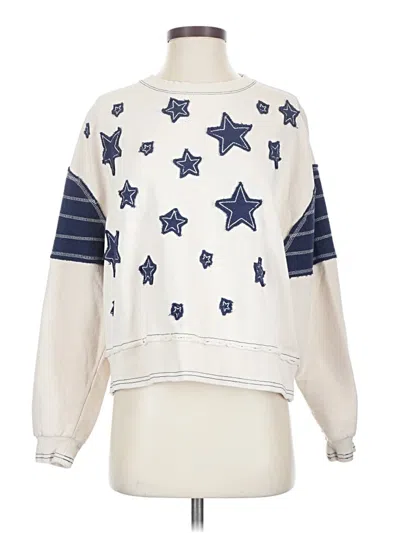 Pre-owned Pilcro Pullover Sweater In White