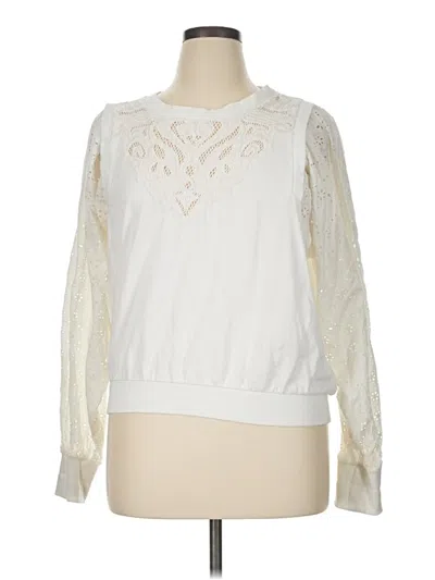 Pre-owned Pilcro Pullover Sweater In White