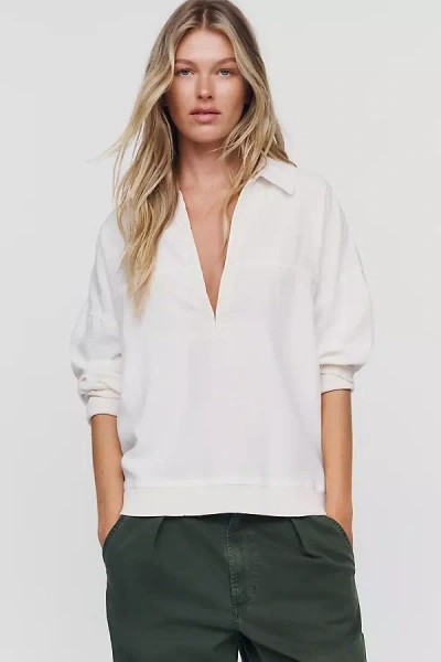 Pilcro Pullover Sweatshirt In White
