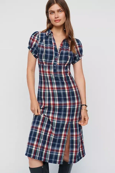 Pilcro Rebekah Slim Midi Dress In Multi