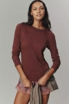 Pilcro Reconstructed Racer Tee In Burgundy