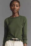 Pilcro Reconstructed Racer Tee In Green