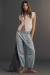 Pilcro Reese Smocked Pull-on Joggers In Blue