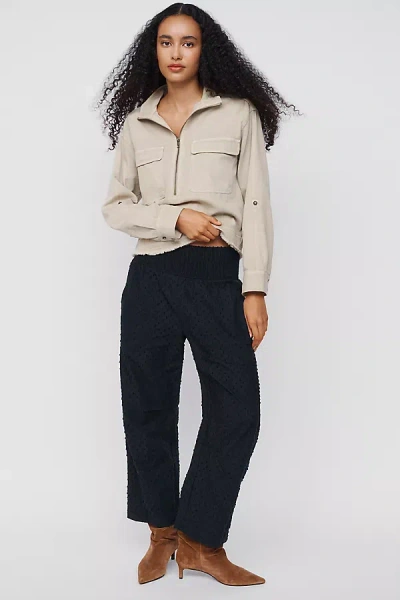Pilcro Reese 100% Cotton Smocked Pull On Barrel Pants In Blue