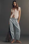 Pilcro Reese Smocked Pull-on Joggers In Blue