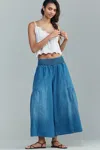 Pilcro Reese Wide-leg Pull-on Jeans In Blue