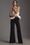 Pilcro Relaxed High-rise Full-flare Jeans In Black