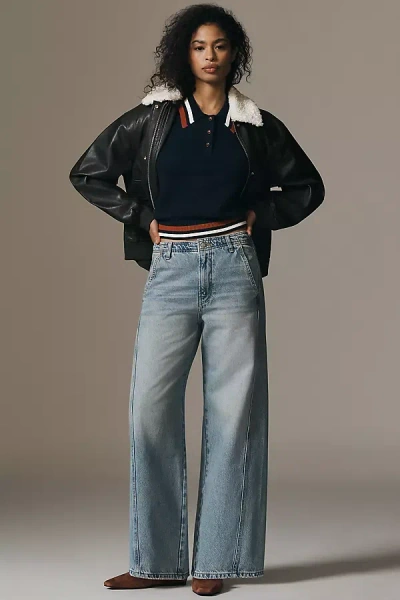 Pilcro Relaxed High-rise Tapered Jeans In Blue