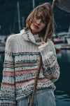 Pilcro Relaxed Turtleneck Sweater In Pink