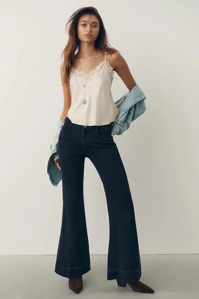Pilcro Retro Mid-rise Flare Jeans In Yellow