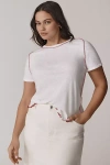 Pilcro Rolled-sleeve Raglan Tee In Multicolor