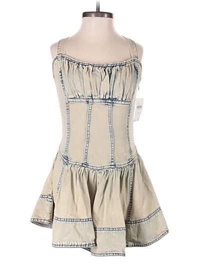 Pre-owned Pilcro Romper In Tan