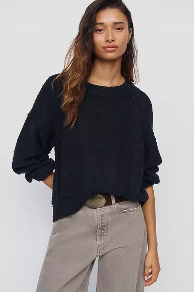 Pilcro Rooney Relaxed Crew Neck Sweater In Blue