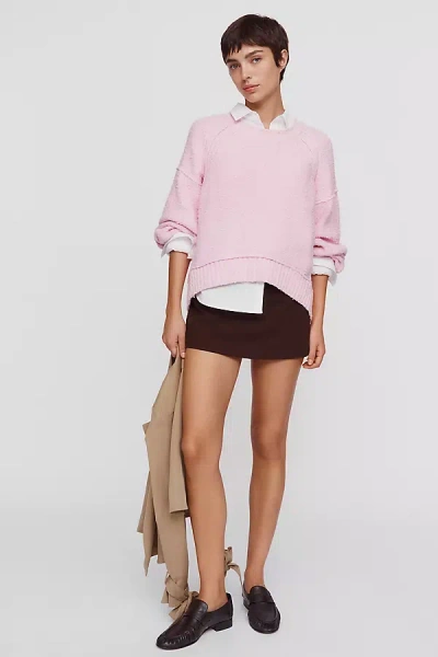 Pilcro Rooney Relaxed Crew Neck Sweater In Pink